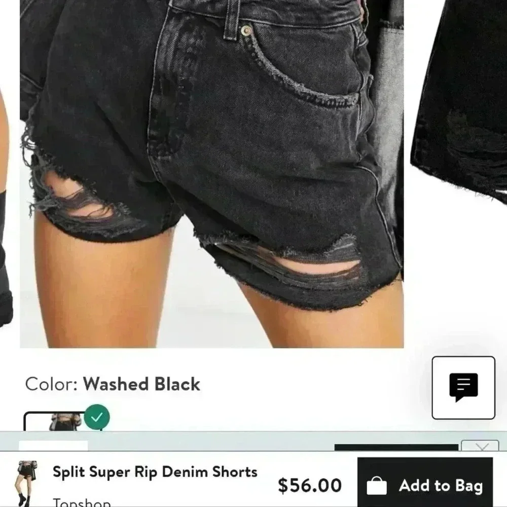 ☆☆☆Topshop denim black shorts